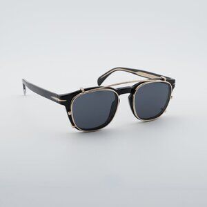 David Beckham DB 1117/CS 0807 IR Sunglasses Black Square Frame, Grey Lenses